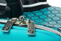 Drakes Pride Horizon Trolley Teal Zip Close up